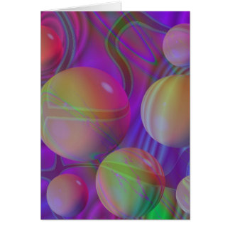 Cartão Galáxia violeta do índigo do Fractal abstrato