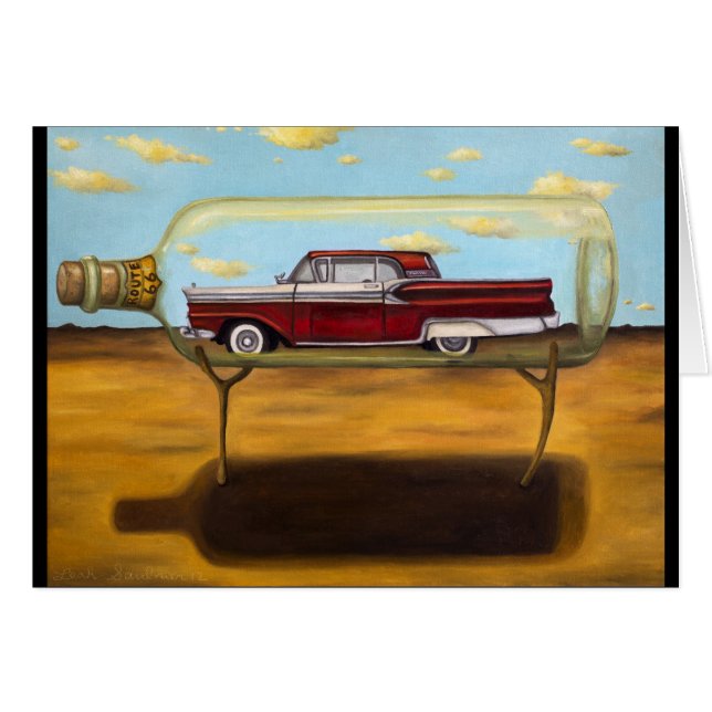 Cartão Galaxie em uma garrafa (Frente Horizontal)