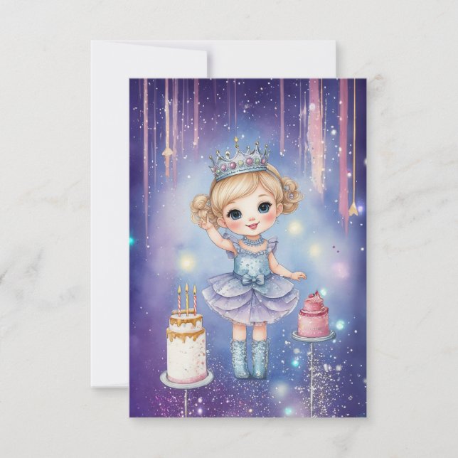 Cartão Galaxy Princess Birthday Card (Frente)