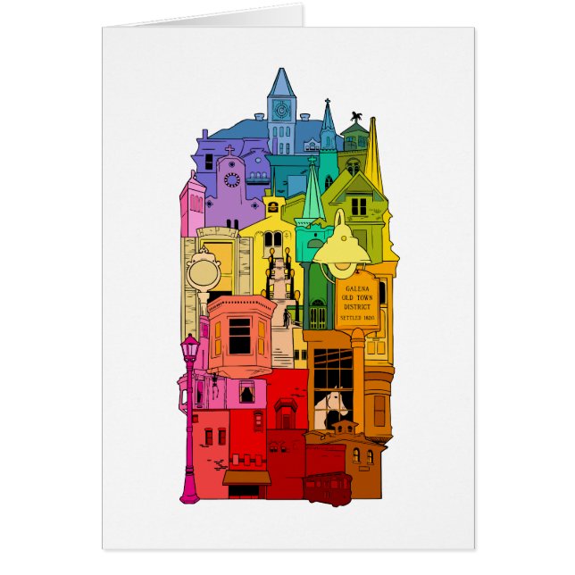 Cartão galena histórica ilIllinois arco-íris (Frente)