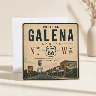 Cartão Galena Kansas Rota 66 Saudações