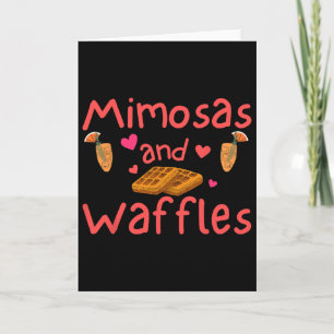 Cartão Galentine Mimosas E Waffles Engraçadas Mulheres Am