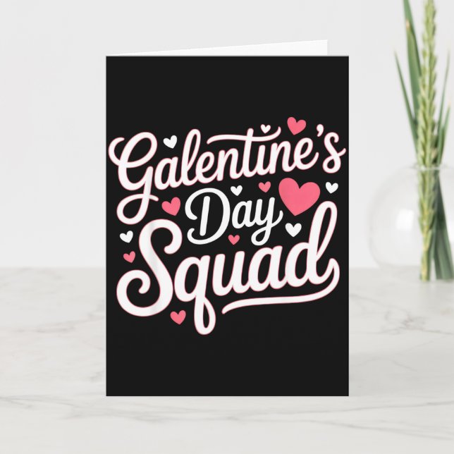 Cartão Galentines Day Squad For Friends Festive Ladies Va (Frente)