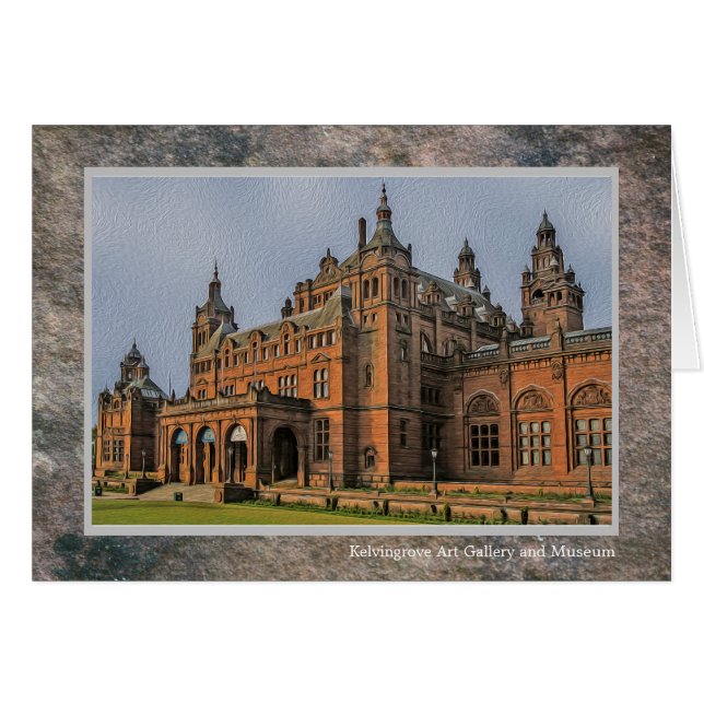 Cartão Galeria de Artes Kelvingrove - Glasgow (Frente Horizontal)