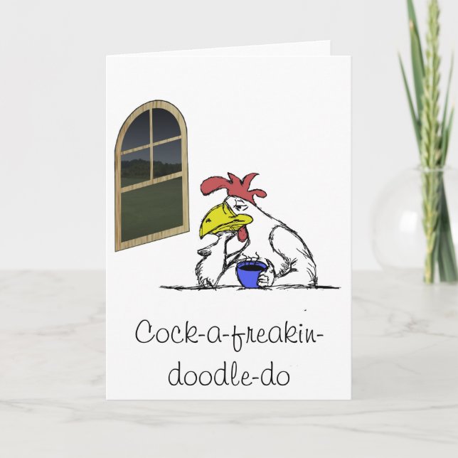 Cartão Galinha cansado (Frente)