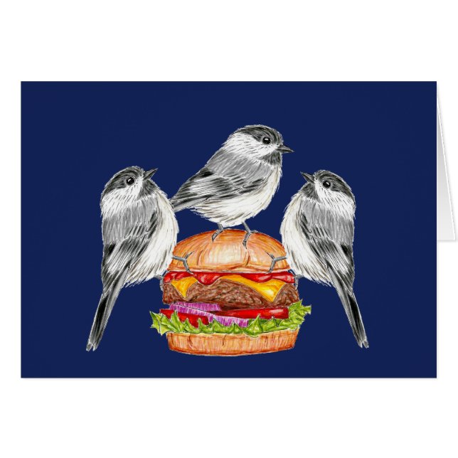 Cartão Galinha Cheiburger Bird Tahoe Mountain (Frente Horizontal)