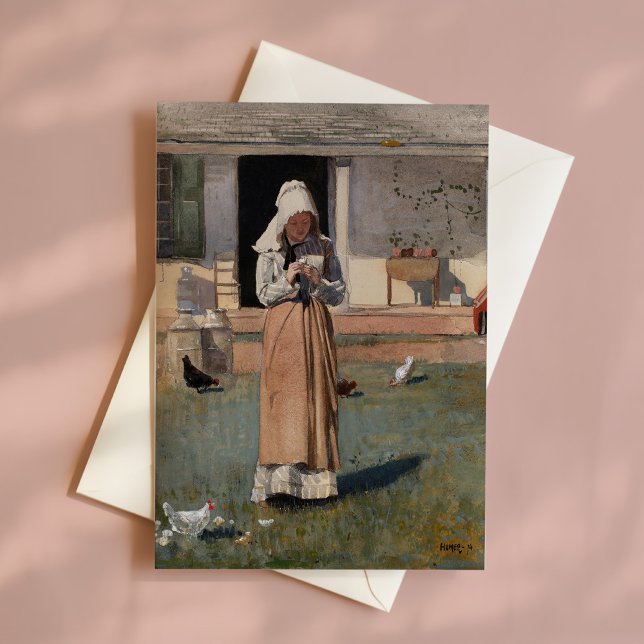 Cartão Galinha Doente | Winslow Homer (Criador carregado)