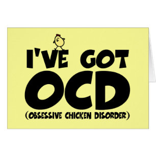 Cartão Galinha engraçada de OCD