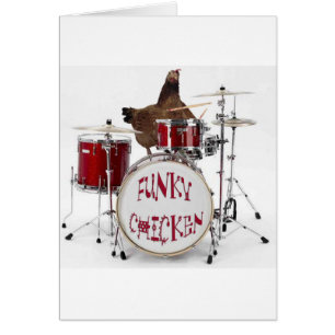 Cartão Galinha Funky engraçada