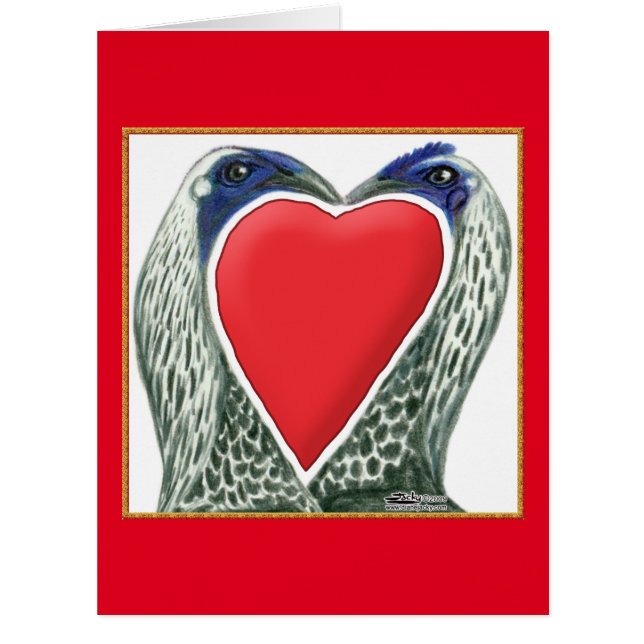 Cartão Galinhas de jogos de namorados (Frente)