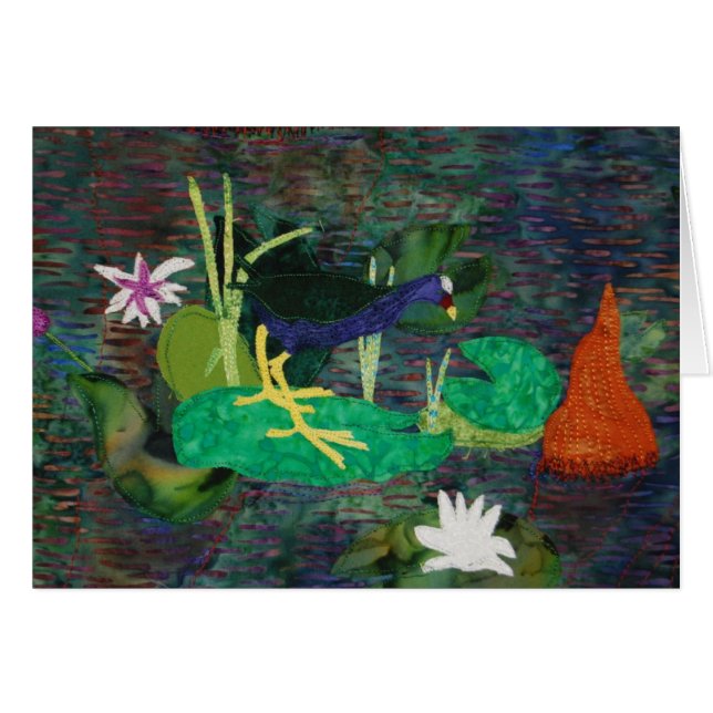 Cartão Gallinule roxo (Frente Horizontal)