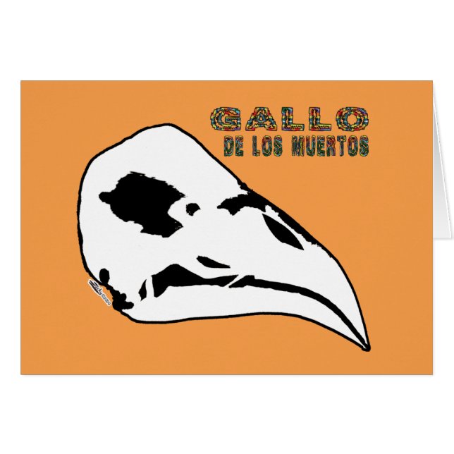 Cartão Gallo De Los Muertos (Frente horizontal)