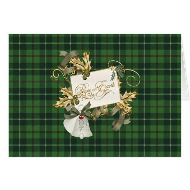 Cartão Galloway Hunting Modern Tartan Natal (Frente Horizontal)