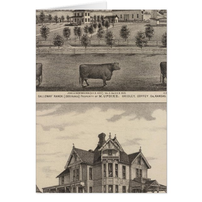 Cartão Galloway Ranch, Kansas (Frente)