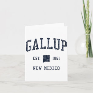 Cartão Gallup Nm Jn1 Vintage Atlético Design Azul