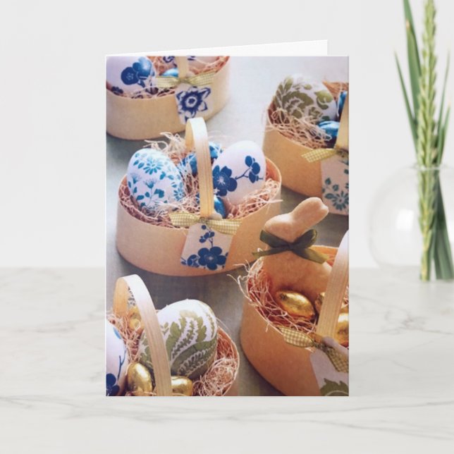 CARTÃO ***GALORE DE BASQUETES DE PÁSCOA** DIZER FELIZ **P (Frente)