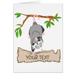 Cartão Gambá com sinal