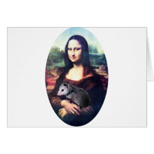 Cartão Gambá de Mona Lisa