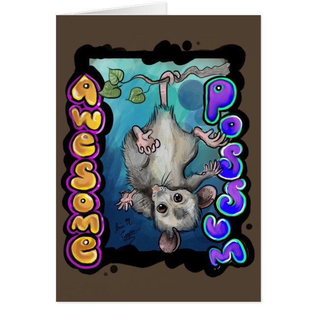 Cartão Gambá impressionante! (Frente)