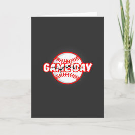 Cartão Game Day Cracked Baseball Sports Graphic