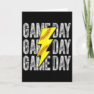Cartão Game Day Softll Lightning Bolt Softll Mom Dad Girl