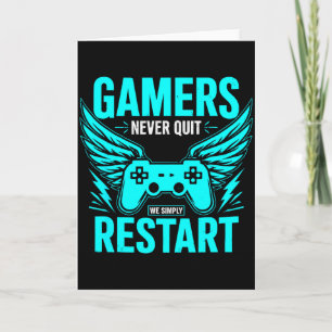 Cartão Gamer Antigo Nunca Desiste - Nós Simplesmente Rein