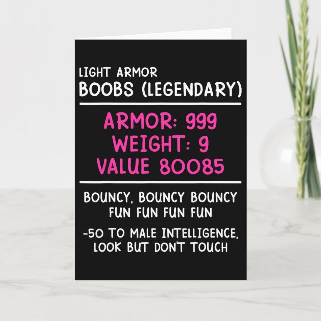 Cartão Gamer Breast (legendary) Video Player Gaming Girl  (Frente)