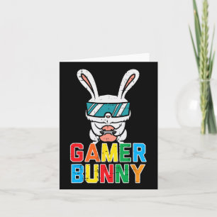 Cartão Gamer Bunny Fofa Vídeo Game Páscoa Jogos Meninos C
