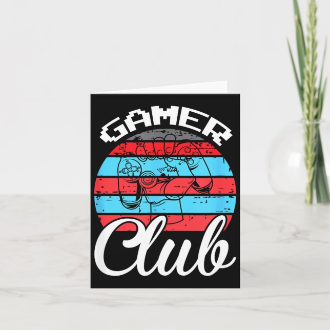 Cartão Gamer Club Funny Gaming Quotes Gift For Players  (Frente)
