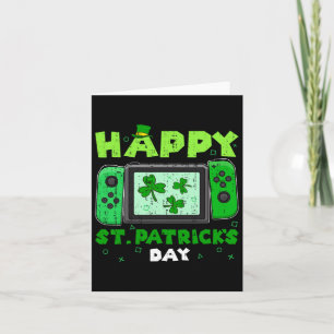 Cartão Gamer de Dia de São Patrício Shamrock do Controlad