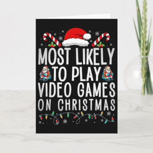 Cartão Gamer Divertido Mais Propenso a Jogar Video Games