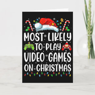 Cartão Gamer Divertido Mais Propenso a Jogar Video Games 