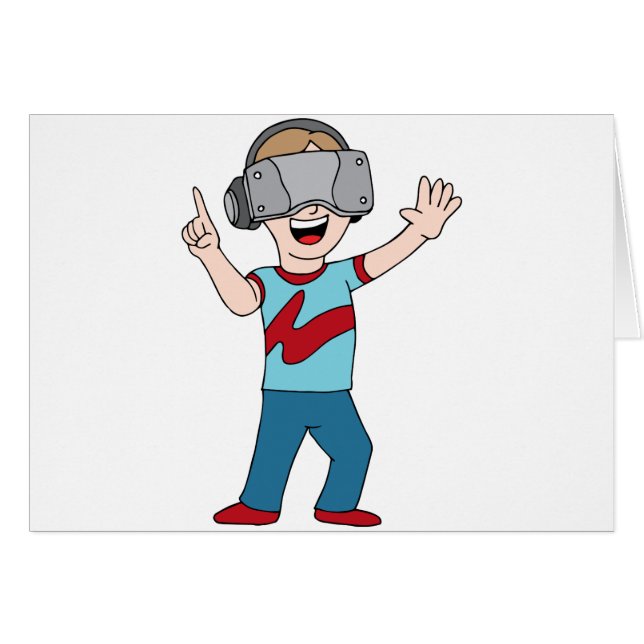 Cartão Gamer do vídeo da realidade virtual (Frente Horizontal)