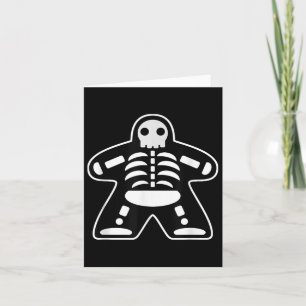 Cartão Gamer Gift De Conselho De Halloween Com Maçã Osso