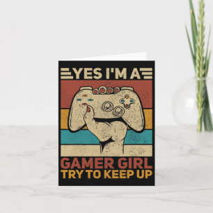 Cartão Gamer Girl Gaming Roupa Video Game Outfit