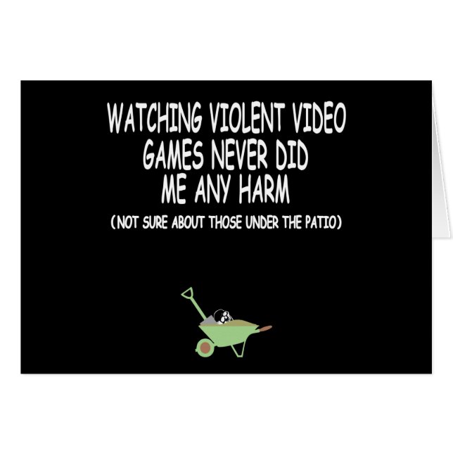 Cartão Gamer video violento (Frente Horizontal)