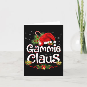 Cartão Gammie Claus Papais noeis de Natal Matchin da Famí