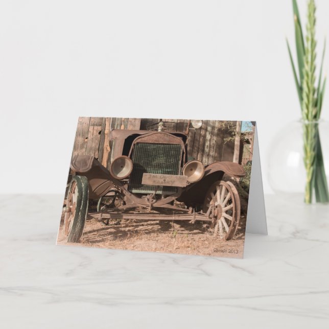 Cartão Gammons Gulch Antigo Automóvel Rusty (Frente)