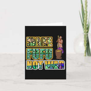 Cartão Gana Gana África Ocidental Orgulha Fufu Não Guerra