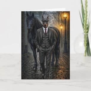 Cartão Gangster Dobermann Branca