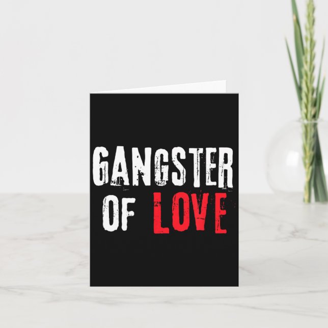 Cartão Gangster Of Love Valentines Day Festive Gift  (Frente)