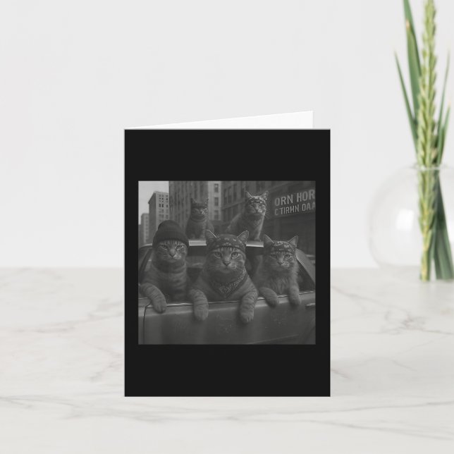 Cartão Gangue de Gangue Engraçado Rua Memória Sarcástica  (Frente)