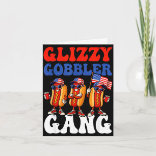 Cartão gangue devoradora de glizzy engraçada cachorros-qu