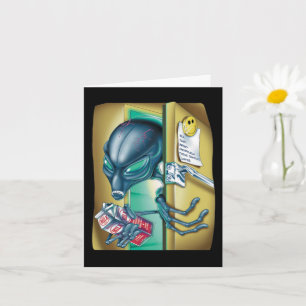 Cartão GANHOU PLASMA ALIENÍGENA - GELADEIRA por Jeff Will