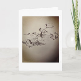 Cartão Gansos Na Praia