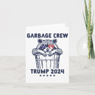 Cartão Garbyge Crew Trump Garge Man In Trash Truck Electi