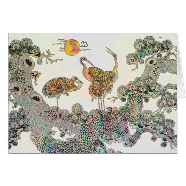 Cartão Garças-reais Sun (Frente Horizontal)