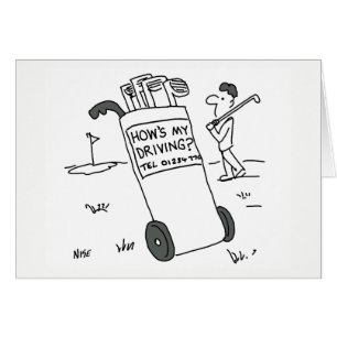 Cartão Gard - Golfer pergunta "Como está minha conduçã