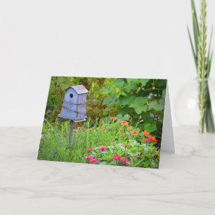 Cartão Garden Birdhouse Notecard