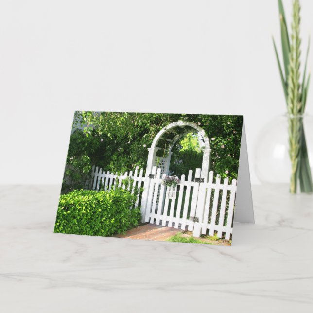 Cartão Garden Gate Mother's Day Greeting Card (Frente)
